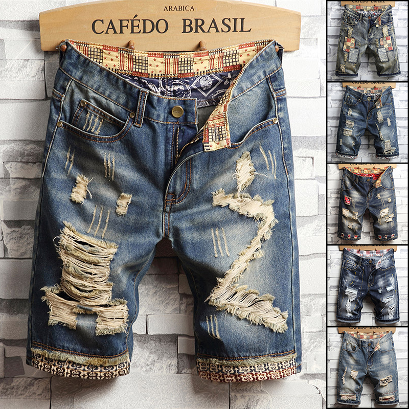 Ripped Hip-hop Denim Shorts Me - đánh giá và giá Streetwear Brand Pants