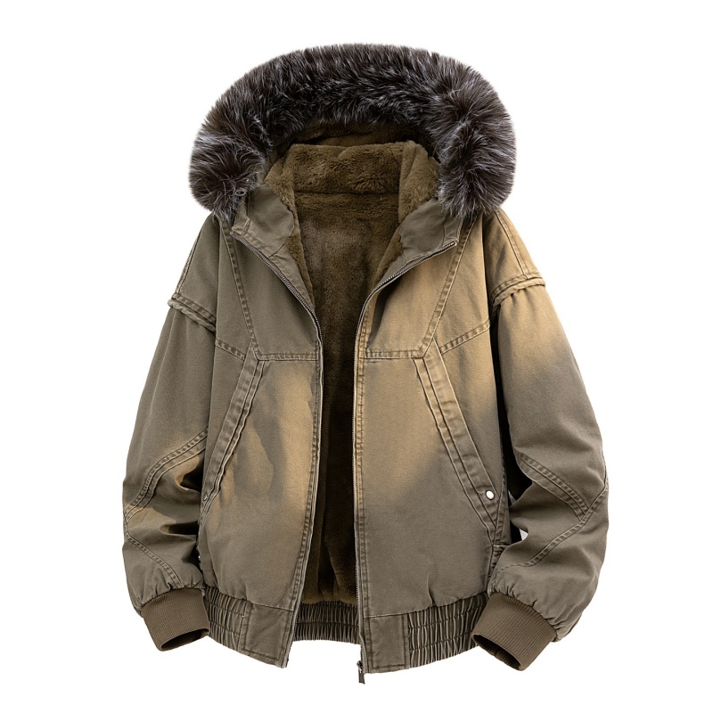 High-end Fur Collar Hooded Par - đánh giá và giá Women Streetwear Brand