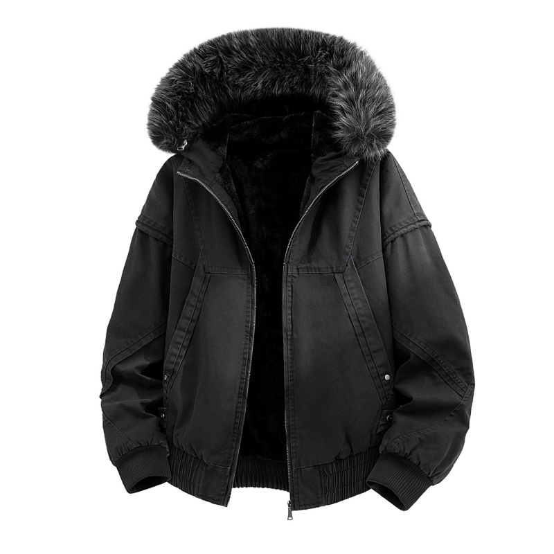 High-end Fur Collar Hooded Par - đánh giá và giá Women Streetwear Brand