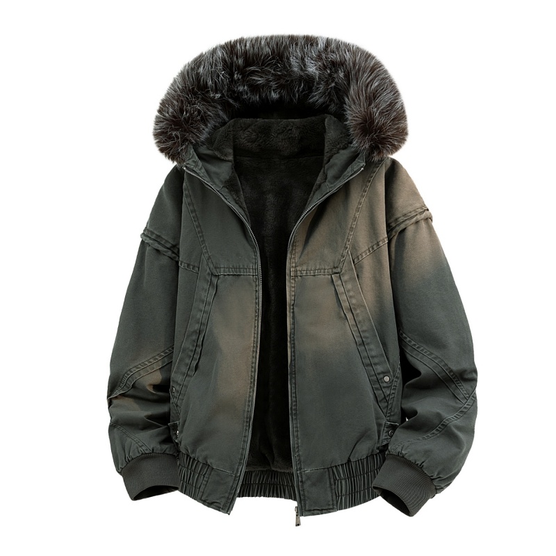 High-end Fur Collar Hooded Par - đánh giá và giá Women Streetwear Brand