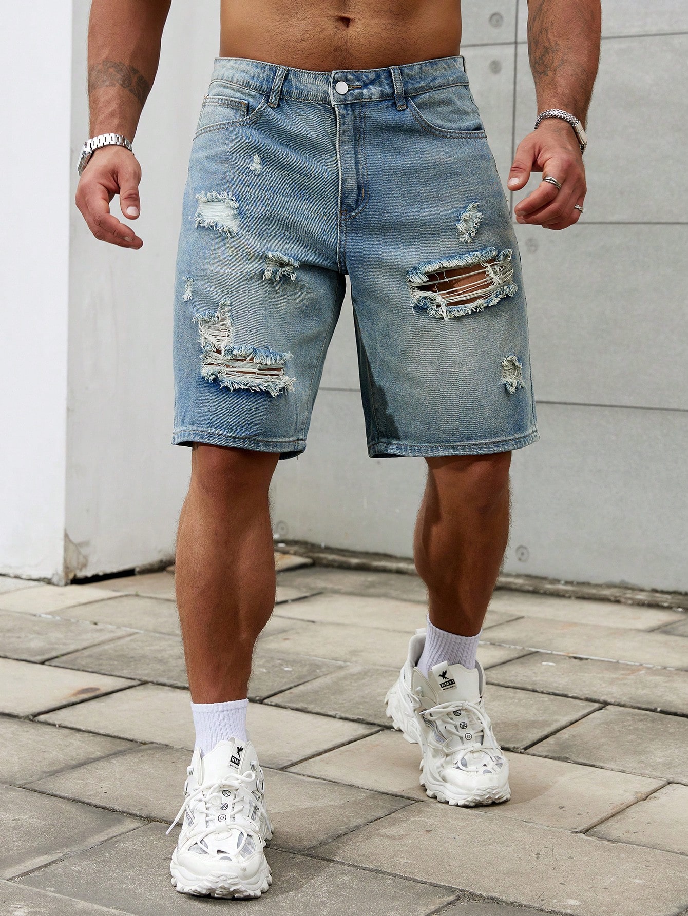 New Fashion Mens Ripped Short  - đánh giá và giá Streetwear Brand For Men