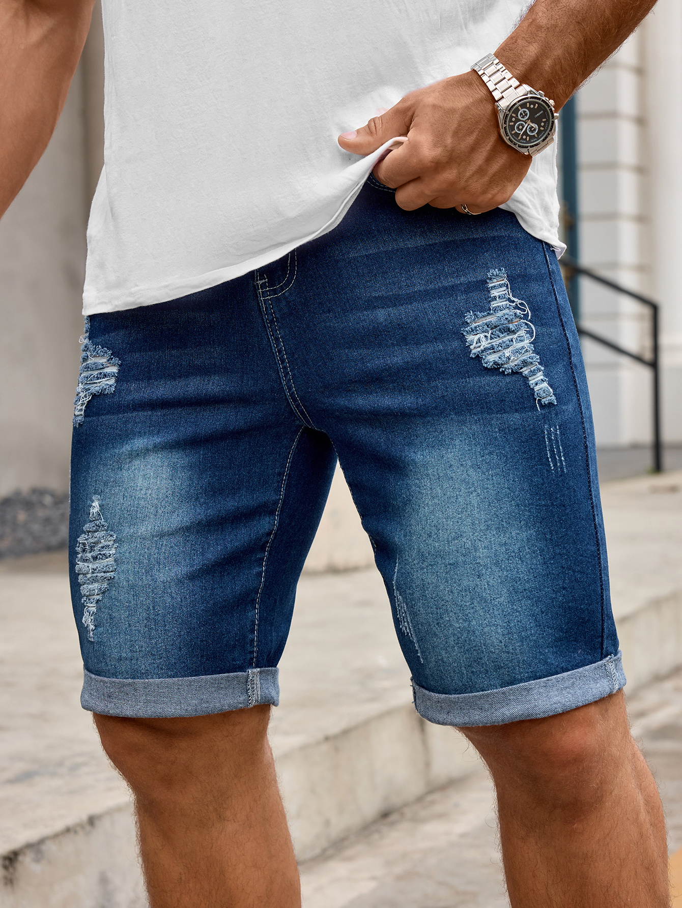 Men Denim Trousers Jeans Short - đánh giá và giá Streetwear Brand Pants