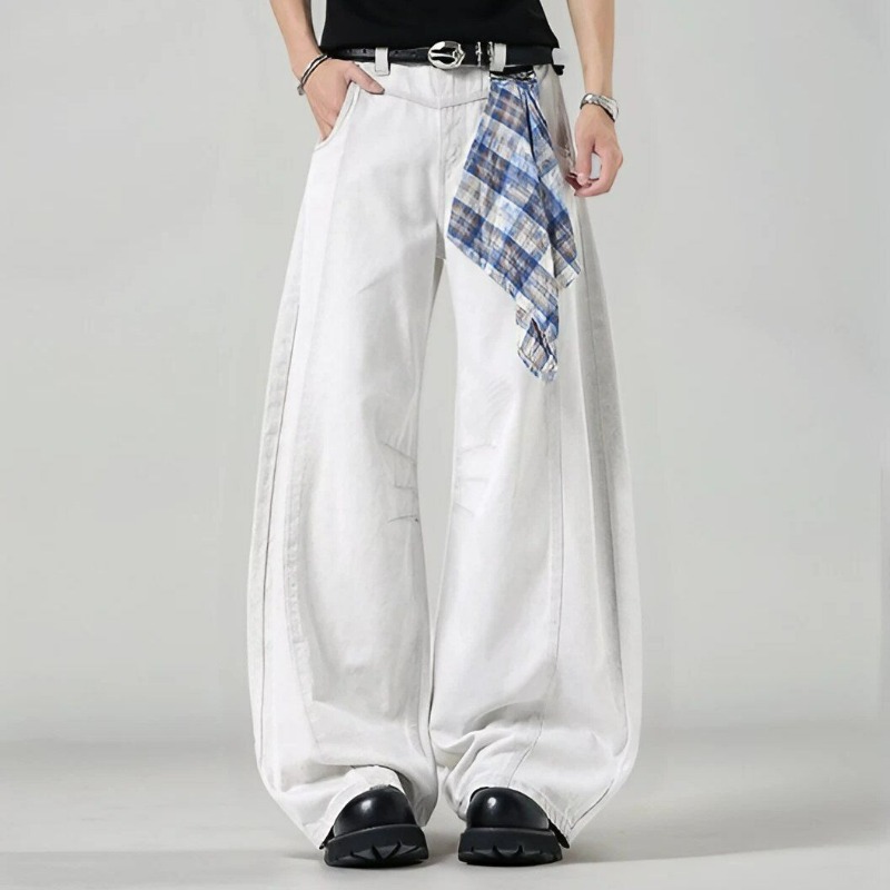 Men's Loose Wide Leg Plaid Pan - đánh giá và giá Streetwear Brand For Men