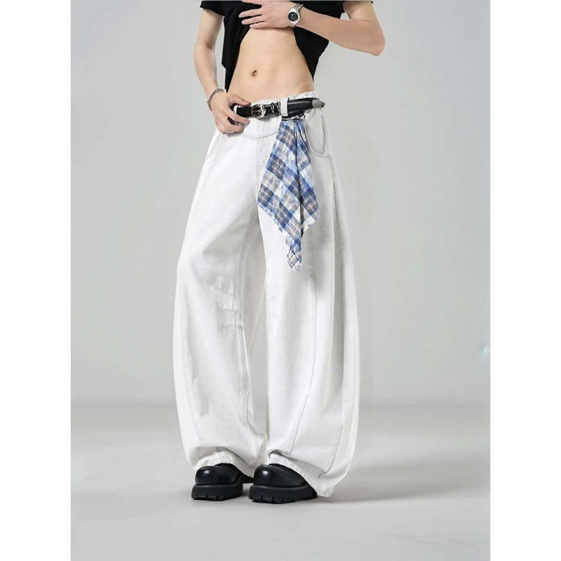 Men's Loose Wide Leg Plaid Pan - đánh giá và giá Streetwear Brand For Men