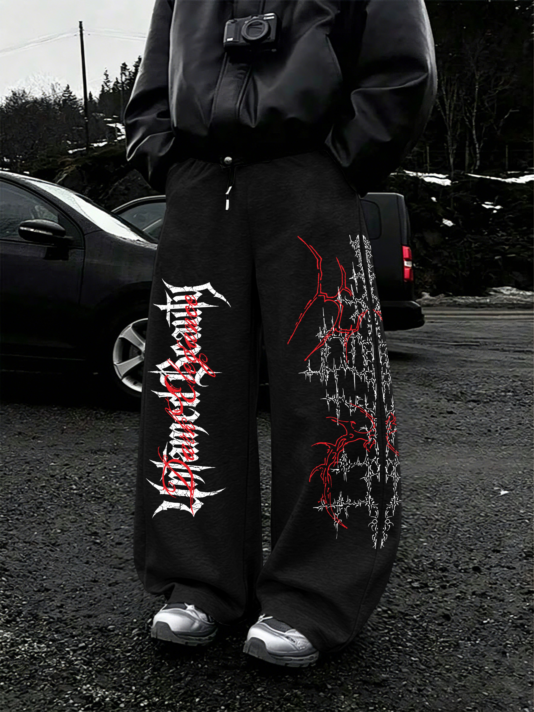 Men's Oversized Gothic Streetw - đánh giá và giá Streetwear Brand Font